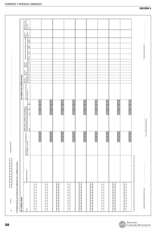 FORMATOS Y MODELOS LABORALES
SECCIÓN 3
EDICIONES
CABALLERO BUSTAMANTE50
 