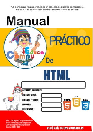 Manual Practico de HTML para estudiantes | PDF
