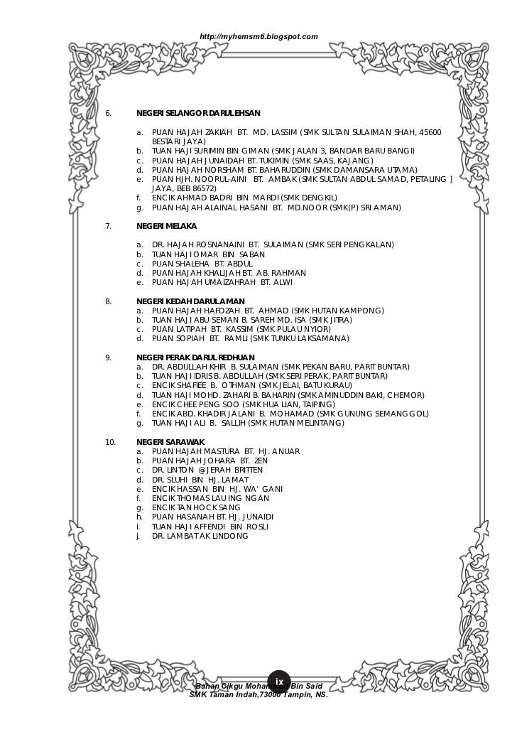 Manual Prosedur Kerja Sekolah Menengah