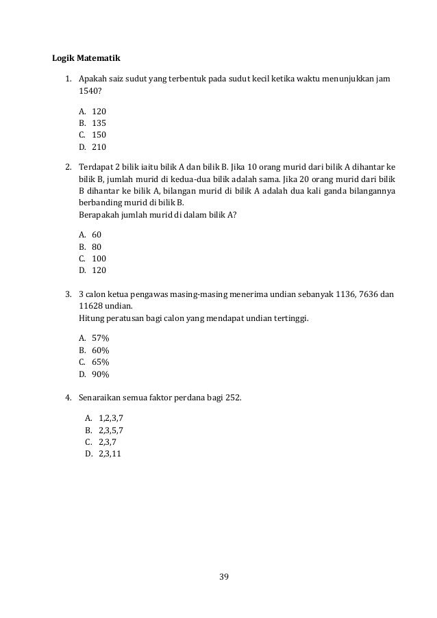 Contoh Soalan Ujian Psikometrik Pt3