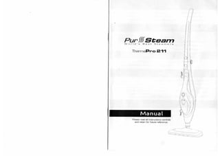 Manual PurSteam Thermapro 211 | PDF
