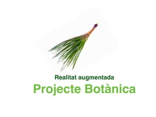 Realitat augmentada 
Projecte Botànica 
 