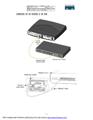 341
CONEXIÓN DE UN ROUTER A UN HUB
PDF created with FinePrint pdfFactory Pro trial version http://www.fineprint.com
 