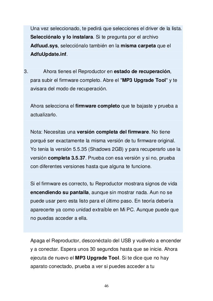 Driver Para Reproductor Mp3 Grande