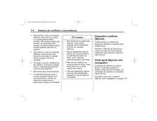 Black plate (4,1)Chevrolet S10 Owner's Manual (GMSA-Localizing-Brazil-8064898) - 2015 -
crc - 7/29/14
7-4 Sistema de conforto e conveniência
.
.
.
.
.
{ Cuidado
.
.
.
.
Dispositivo antifurto
(MyLink)
isão geral (V
)
Como usar o sistema
( ) na página 7-8
MY15_S10_52097291_POR_20141105_v0.5
 