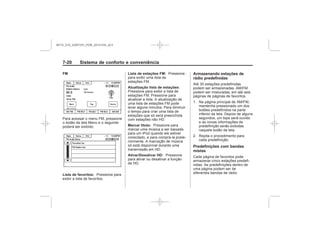 Black plate (20,1)Chevrolet S10 Owner's Manual (GMSA-Localizing-Brazil-8064898) - 2015 -
crc - 7/29/14
7-20 Sistema de conforto e conveniência
FM
Lista de favoritos:
Lista de estações FM:
Atualização lista de estações:
Marcar título:
Ativar/Desativar HD:
Armazenando estações de
rádio predefinidas
Predefinições com bandas
mistas
MY15_S10_52097291_POR_20141105_v0.5
 