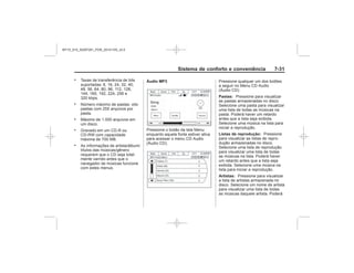 Black plate (39,1)Chevrolet S10 Owner's Manual (GMSA-Localizing-Brazil-8064898) - 2015 -
crc - 7/29/14
Sistema de conforto e conveniência 7-3
.
.
.
.
.
Áudio MP3
Pastas:
Listas de reprodução:
Artistas:
MY15_S10_52097291_POR_20141105_v0.5
 