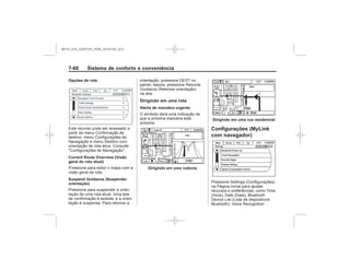 Black plate (76,1)Chevrolet S10 Owner's Manual (GMSA-Localizing-Brazil-8064898) - 2015 -
crc - 7/29/14
7- Sistema de conforto e conveniência
Opções de rota
Current Route Overview (Visão
geral da rota atual)
Suspend Guidance (Suspender
orientação)
Dirigindo em uma rota
Alerta de manobra urgente
Dirigindo em uma rodovia
Dirigindo em uma rua residencial
Configurações (
)
MY15_S10_52097291_POR_20141105_v0.5
 