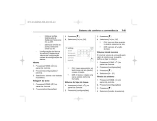 Black plate (89,1)Chevrolet S10 Owner's Manual (GMSA-Localizing-Brazil-8064898) - 2015 -
crc - 7/29/14
Sistema de conforto e conveniência 7-8
‐
‐
.
Idioma
F
Rolagem de texto
F
R
.
.
Volume do bipe do toque
F
R
.
.
Volume inicial máximo
F
R
Versão do sistema
F
R
MY15_S10_52097291_POR_20141105_v0.5
 