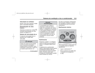 Black plate (3,1)Chevrolet S10 Owner's Manual (GMSA-Localizing-Brazil-8064898) - 2015 -
crc - 7/29/14
Sistema de ventilação e de ar condicionado 8-3
Velocidade do ventilador
Desembaçador do vidro
traseiro
1
Desembaçador do vidro
traseiro na página 2-17
Sistema de recirculação de ar
@
{ Atenção
Atenção
(Continuação)
Resfriamento
u
Resfriamento máximo
. u
.
@
MY15_S10_52097291_POR_20141105_v0.5
 