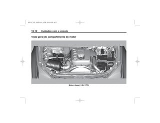 Black plate (10,1)Chevrolet S10 Owner's Manual (GMSA-Localizing-Brazil-8064898) - 2015 -
crc - 7/29/14
10-10 Cuidados com o veículo
Vista geral do compartimento do motor
Motor diesel, 2.8L CTDI
MY15_S10_52097291_POR_20141105_v0.5
 
