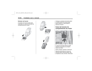 Black plate (36,1)Chevrolet S10 Owner's Manual (GMSA-Localizing-Brazil-8064898) - 2015 -
crc - 7/29/14
10-36 Cuidados com o veículo
Extrator de fusível
Caixa de fusíveis do
compartimento do motor
MY15_S10_52097291_POR_20141105_v0.5
 
