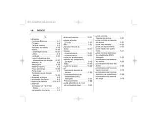 Black plate (6,1)Manual do proprietário Chevrolet S10 - 2015 - crc - 7/29/14
i-6 ÍNDICE
L
MY15_S10_52097291_POR_20141105_v0.5
 