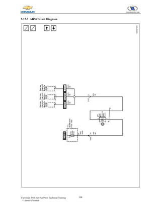 108
Chevrolet 2010 New Sail New Technical Training
- Learner's Manual
5.15.3 ABS Circuit Diagram
 
