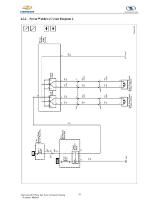 70
Chevrolet 2010 New Sail New Technical Training
- Learner's Manual
4.7.2 Power Windows Circuit Diagram 2
 