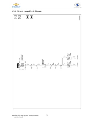 76
Chevrolet 2010 New Sail New Technical Training
- Learner's Manual
4.7.8 Reverse Lamps Circuit Diagram
 