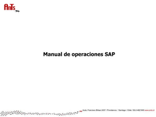 Manual de operaciones SAP
 