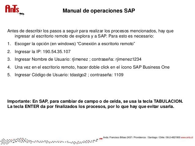 Manual SAP Business ONE Manual SAP Business ONE
