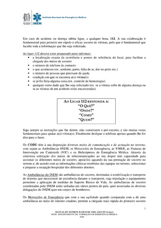 Manual INEM - Suporte Básico de Vida (Leigos) | PDF