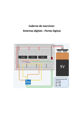 Caderno de exercícios
Sistemas digitais - Portas lógicas
 