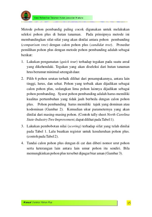 Manual Seleksi Pohon Plus