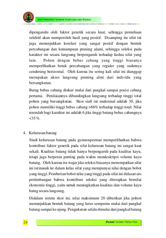 Manual Seleksi Pohon Plus