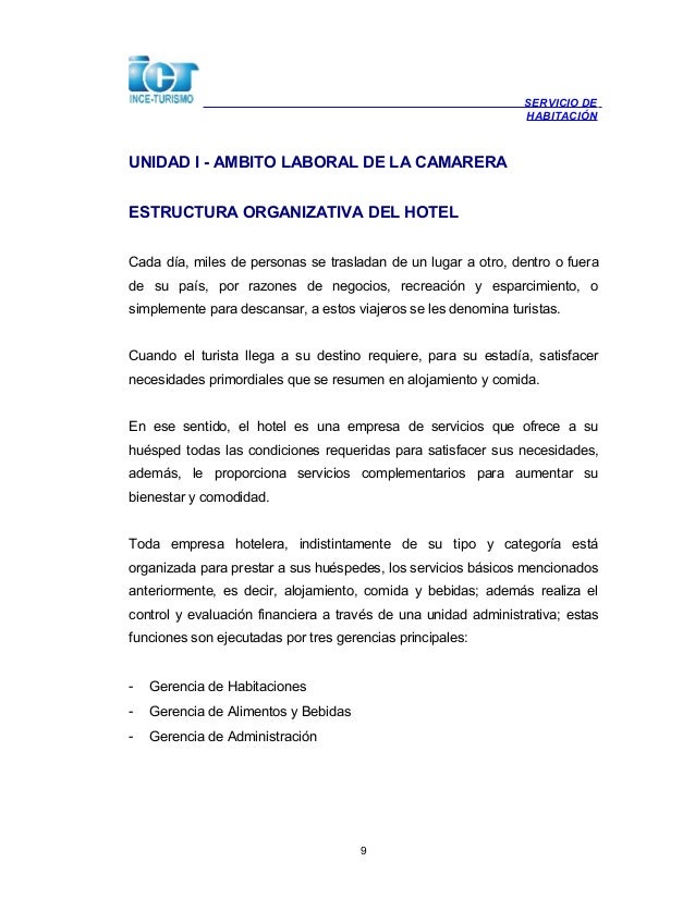 Manual Servicio de Habitacion INCE