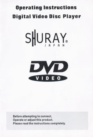 Manual shuray dvd video usb