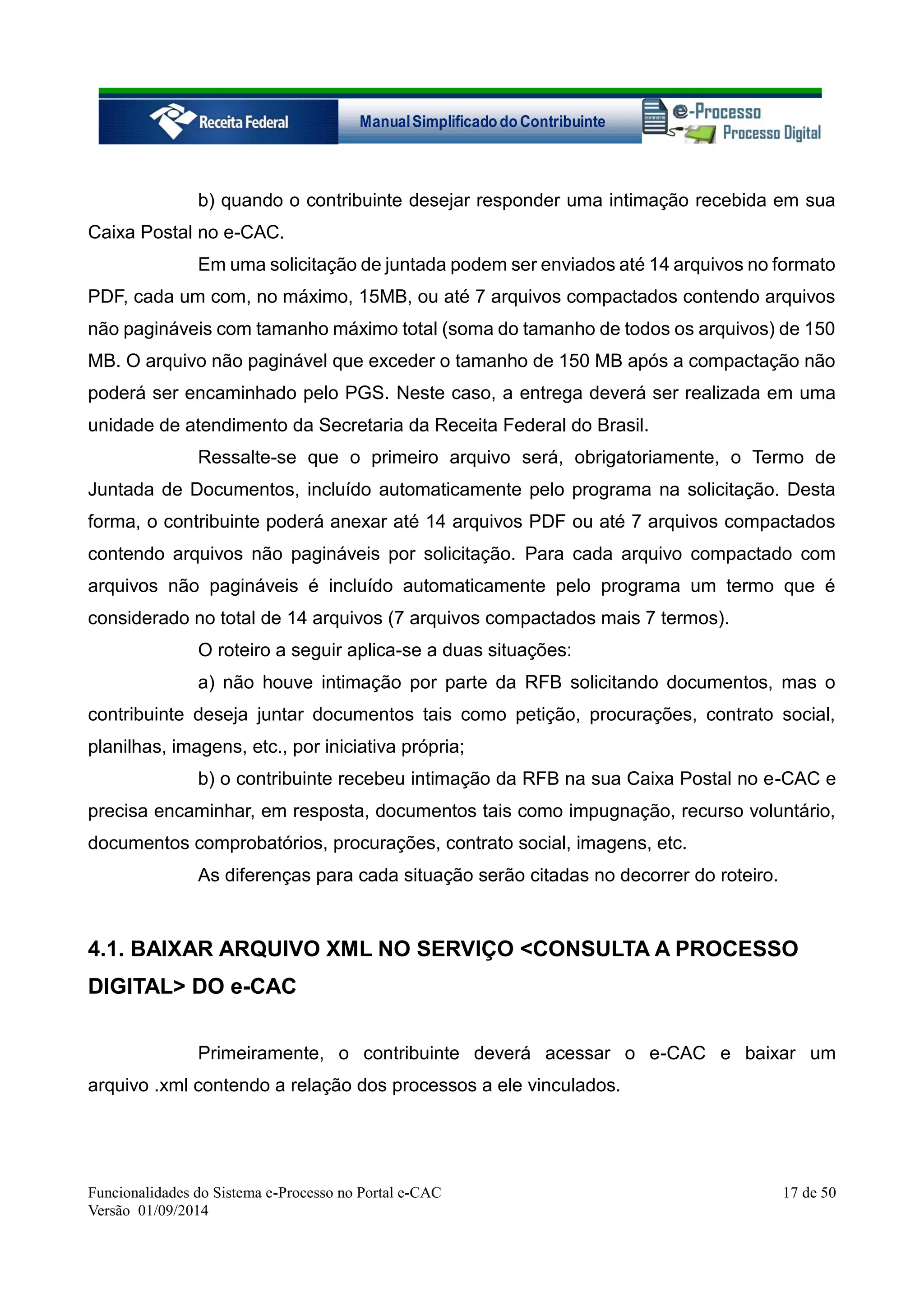 Ecac Software Manual simplificado do eProcesso no eCAC | PDF | Databases | Computer ...