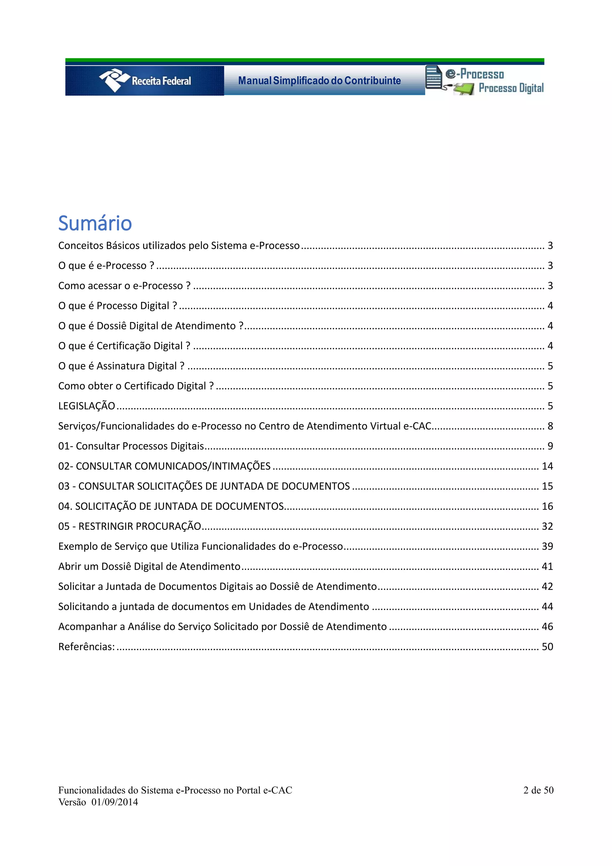 Ecac Software Manual simplificado do eProcesso no eCAC | PDF | Databases | Computer ...