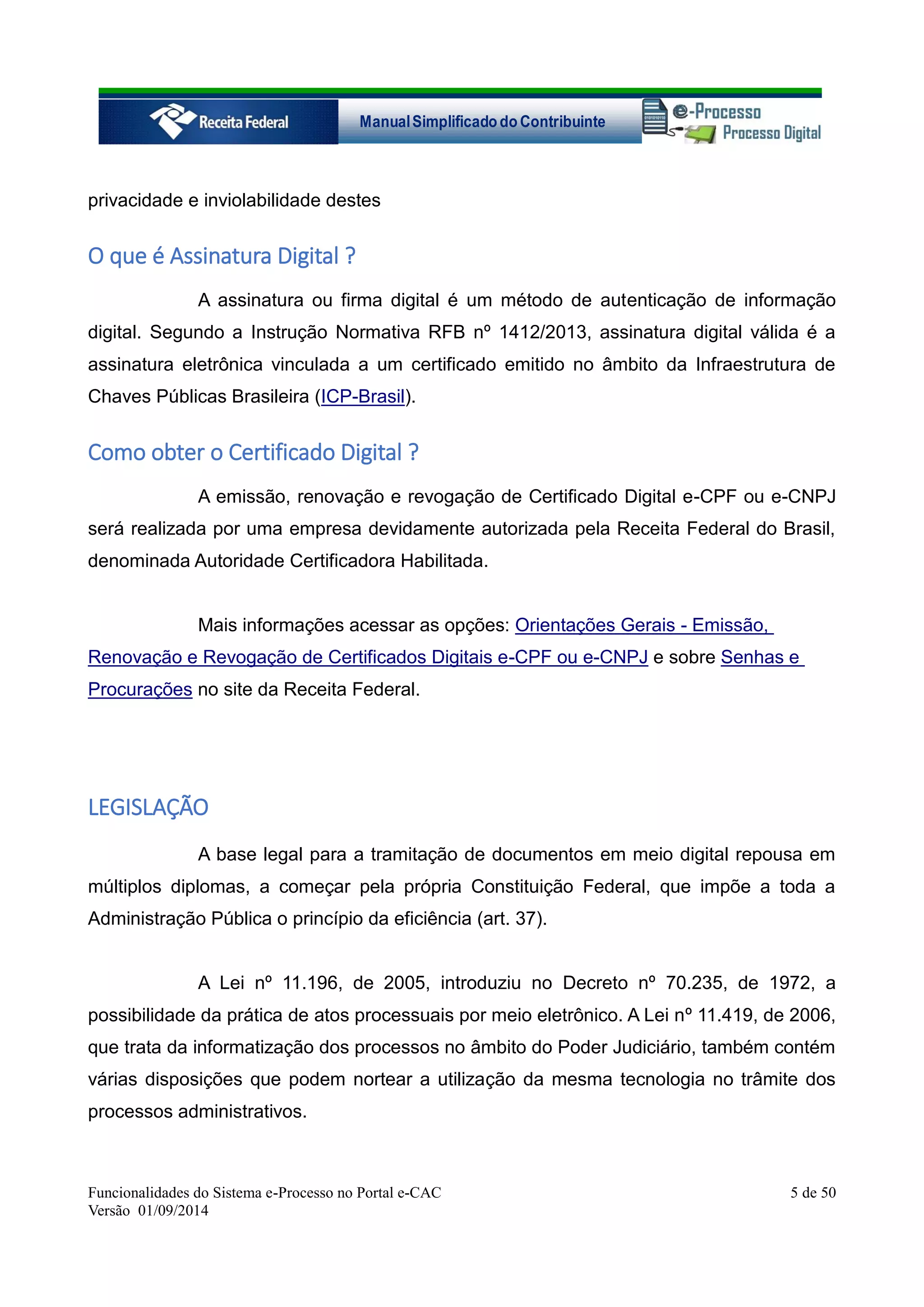 Ecac Software Manual simplificado do eProcesso no eCAC | PDF | Databases | Computer ...