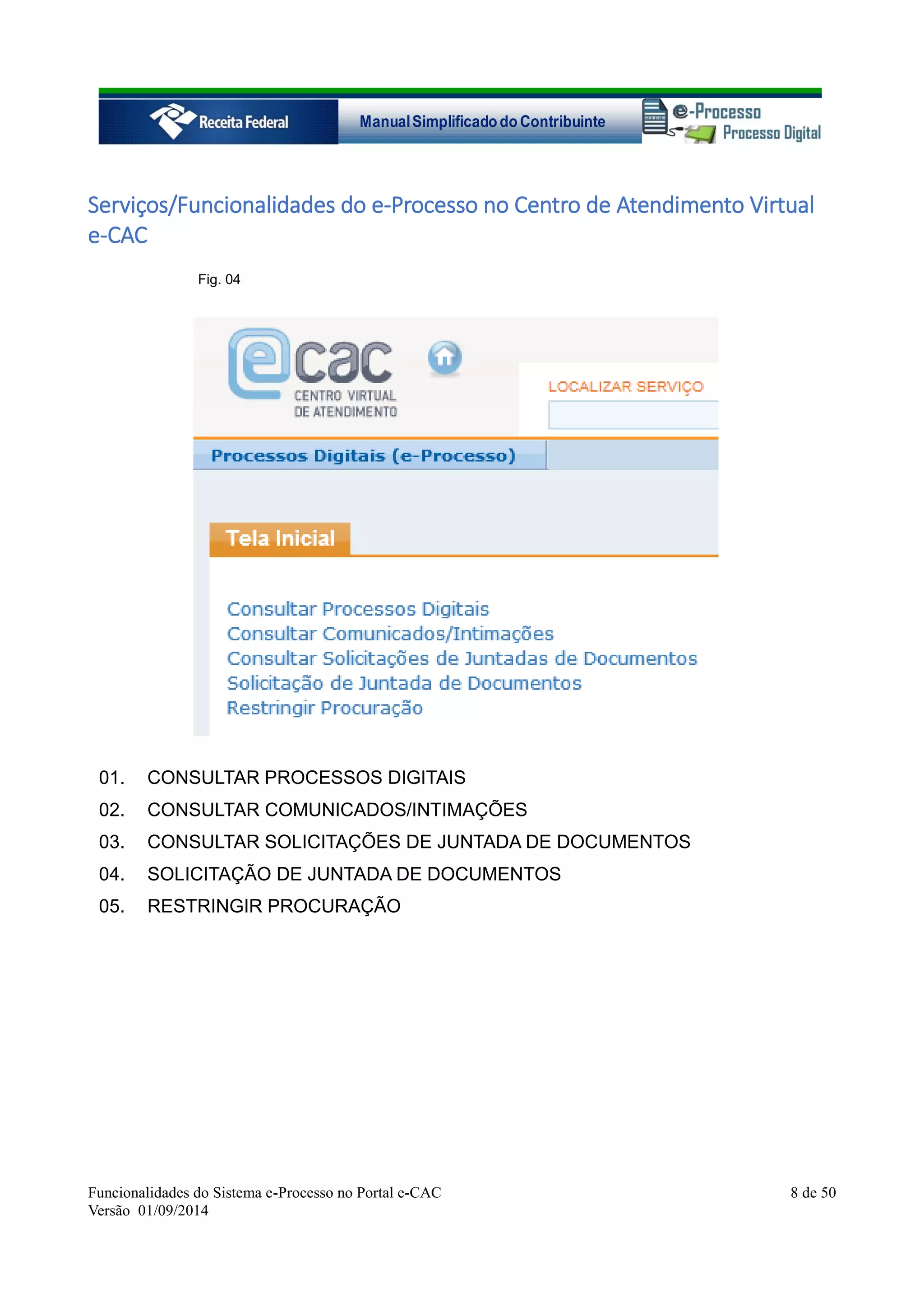 Ecac Software Manual simplificado do eProcesso no eCAC | PDF | Databases | Computer ...