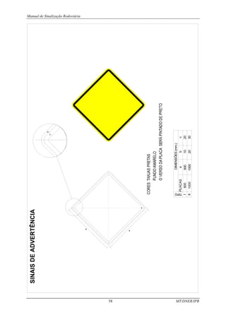 Manual de Sinalização Rodoviária
58 MT/DNER/IPR
I
II
DIMENSÕES
(mm.)
TIPO
a
800
1000
b
10
20
c
20
30
c
b
 
