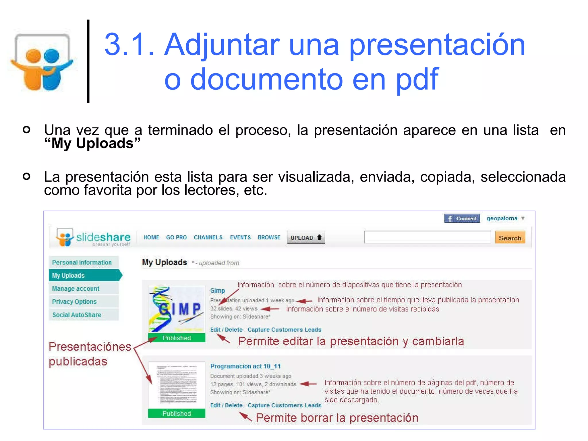 Manual de utilización de Slideshare | PPS