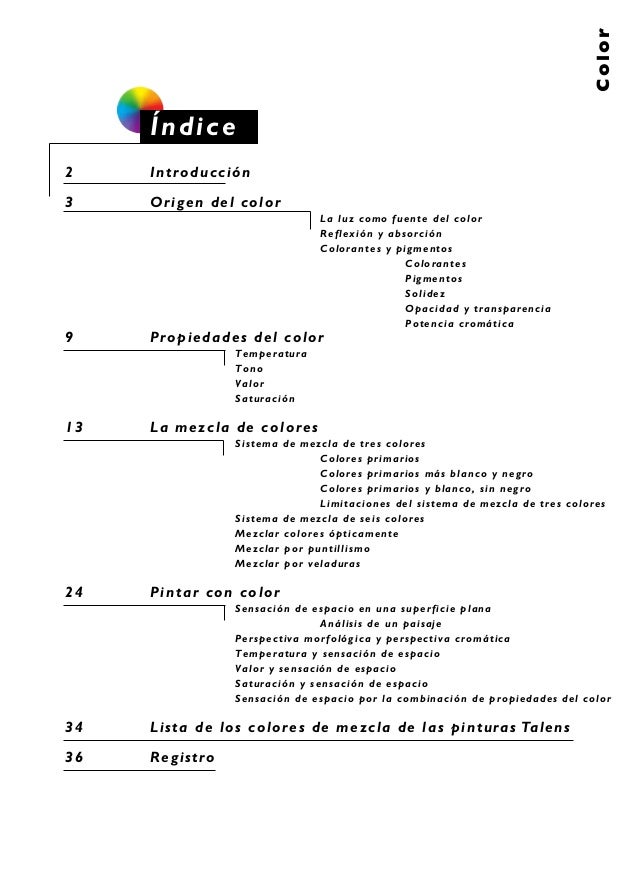 Manual Sobre El Color Y Mezclas De Colores Talens