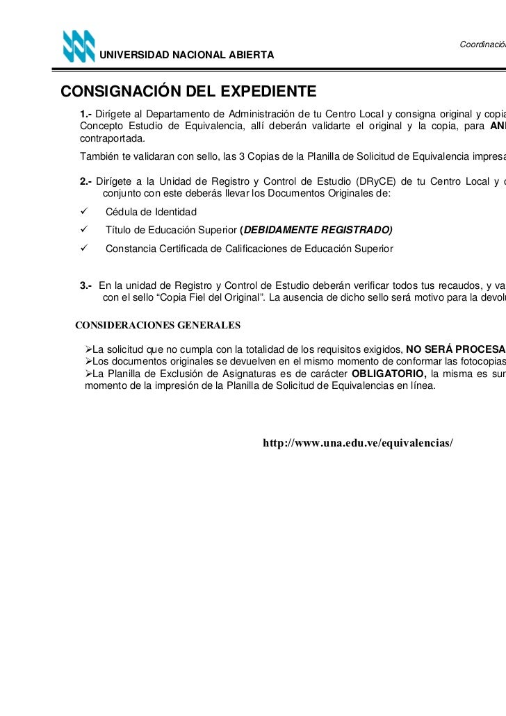 Manual De Solicitud De Equivalencia