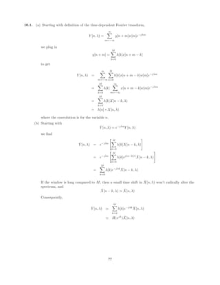 Solutions – Chapter 6
Structures for Discrete-Time Systems
41
 