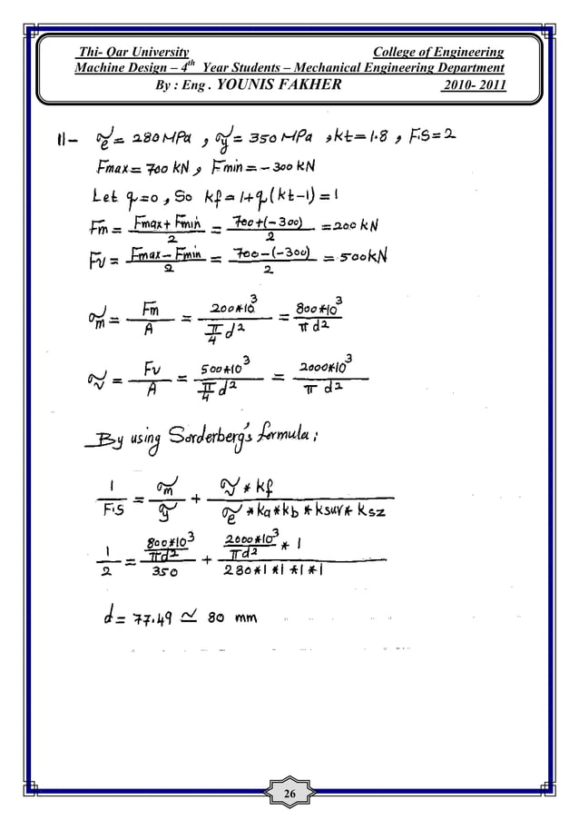 Solutions For Machine Design By KHURMI And GUPTA PDF