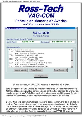Ver kilometros con vagcom - VAGCOM EN ESPAÑOL