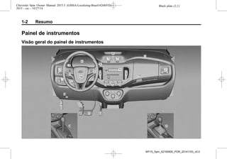 Black plate (2,1)Chevrolet Spin Owner Manual 2015.5 (GMSA-Localizing-Brazil-8268372) -
2015 - crc - 10/27/14
1-2 Resumo
Painel de instrumentos
Visão geral do painel de instrumentos
MY15_Spin_52100900_POR_20141103_v0.0
 
