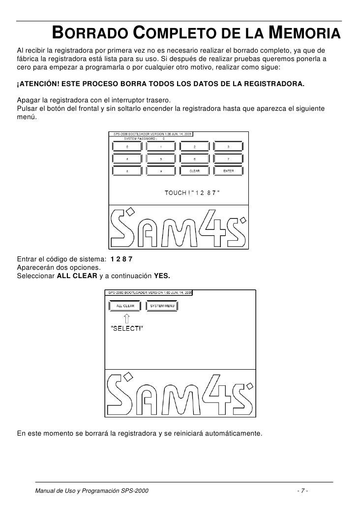 Manual de Programación SAM4S SPS-2000 ver 1.37