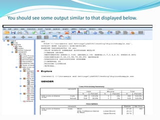 You should see some output similar to that displayed below.
 