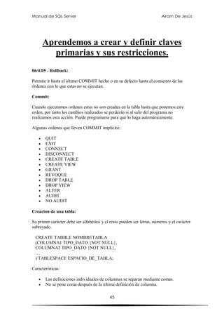 Manual sql | PDF