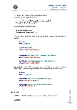 Manual sqlserver2008 final | PDF