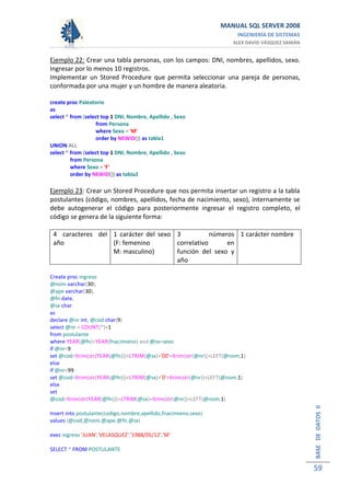 Sql Server Personas Manual sqlserver2008 final | PDF