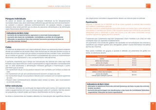 leitões
leitões desmamados
porcos de criação
marrãs após cobrição e para porcas
11 mm
14 mm
18 mm
20 mm
Tipo de Animal Largura máxima das aberturas
leitões e leitões desmamados
porcos de criação,
marrãs após cobrição e porcas
50 mm
80 mm
Tipo de Animal Largura máxima das ripas
MANUAL ˗˘ʵ˘ˠ϶ʸ˦˧˔˥ʴˡ˜ˠ˔˟ SUÍNOS
88 89
˃˔˥ˤ˨˘˦˜ˡ˗˜˩˜˗˨˔˜˦
Os suínos só devem ser alojados em parques individuais se for absolutamente
ˡ˘˖˘˦˦̳˥˜ˢʡˁ˘˦˧˘˖˔˦ˢʟ˗˘˩˘˘˫˜˦˧˜˥̳˥˘˔˦˨Ё˖˜˘ˡ˧˘ˤ˨˘ˣ˘˥ˠ˜˧˔˔ˢ˦˔ˡ˜ˠ˔˜˦˟˘˩˔ˡ˧˔˥˘ˠʠ
se, rodarem e estarem deitados confortavelmente, em posição natural; o espaço
existente deve ainda permitir que as áreas de descanso, alimentação e de eliminação
˦˘˝˔ˠЁ˦˜˖˔ˠ˘ˡ˧˘˗˜˙˘˥˘ˡ˖˜˔˗˔˦ʡ
ʼˡ˗˜˖˔˗ˢ˥˘˦˗˘ʵ˘ˠʠʸ˦˧˔˥ʭ
ϥʴ˨ˠ˘ˡ˧ˢ˗˘˖ˢˠˣˢ˥˧˔ˠ˘ˡ˧ˢ˦˔˚˥˘˦˦˜˩ˢ˦˘˔ˡˢ˥ˠ˔˜˦ʛ˘˦˧˘˥˘ˢ˧̿ˣ˜˖ˢ˦ʜʡ
ϥʴ˨ˠ˘ˡ˧ˢ˗˔˦˧˔˫˔˦˗˘ˠˢ˥˕˜˟˜˗˔˗˘ʟˠˢ˥˧˔˟˜˗˔˗˘˘ˢ˖˖˜˦̵ˢ˗˘˘ˠ˘˥˚̼ˡ˖˜˔ʡ
ϥʴ˟˧˘˥˔̵̹ˢˡ˔˔ˣ˔˥̼ˡ˖˜˔˙̿˦˜˖˔˗ˢ˦˔ˡ˜ˠ˔˜˦ʛ˘˫˖˘˦˦˜˩˔ˣ˥˘˦˘ˡ̹˔˗˘˙˘˭˘˦ˡ˔
ˣ˘˟˘˗ˢ˦˔ˡ˜ˠ˔˜˦ʟ˙˘˥˜˗˔˦ʜʡ
ʶ˘˟˔˦
Os sistemas de alojamento com celas individuais, devem ser seriamente desencorajados
devido aos problemas de saúde e Bem-Estar Animal que se colocam (lembre-se que os
suínos são animais sociais que, por razões comportamentais e de Bem-Estar, necessitam
de se manter em grupo) – as celas limitam a possibilidade dos suínos se movimentarem
livremente e de expressarem o seu comportamento natural/normal.
É, portanto, importante que o tempo de manutenção dos animais em celas seja muito
limitado e que sejam tidos em conta os pressupostos a seguir indicados, nomeadamente
que as celas destinadas a alimentação individual, gestação e inseminação, e parto
permitam que os suínos:
ϥSe mantenham de pé, na sua postura natural e sem contacto com ambos os lados da
cela;
ϥSe mantenham em pé, sem simultaneamente tocarem os topos da cela;
ϥSe mantenham de pé, na sua postura natural e sem contacto com as barras superiores
da cela;
ϥPossam estar confortavelmente deitados sobre ambos os lados, sem incomodarem
os animais vizinhos.
ʼˡ˙˥˔ʠ˘˦˧˥˨˧˨˥˔˦
Os materiais utilizados na construção de alojamentos para suínos, em especial os das
celas e equipamentos com que os animais possam estar em contacto, não lhes devem
ser prejudiciais e devem poder ser limpos e desinfectados de forma rigorosa.
As tintas e conservantes de madeira utilizados na manutenção das superfícies internas
dos alojamentos, cercados e equipamentos devem ser inócuos para os animais.
˃˔˩˜ˠ˘ˡ˧ˢ
ˆ˘˚˨ˡ˗ˢˢʷ˘˖˥˘˧ˢʠʿ˘˜ˡʡʣʤʦʨʢʥʣʣʦʟ˗˘ʥʫ˗˘ʽ˨ˡ˛ˢʟˤ˨˔ˡ˗ˢˢ˦˔ˡ˜ˠ˔˜˦˦̵ˢˠ˔ˡ˧˜˗ˢ˦
ˡ˨ˠ˘˗˜˙̿˖˜ˢʟˢˣ˔˩˜ˠ˘ˡ˧ˢ˗˘˩˘˦˘˥ʭ
˟˜˦ˢ˦ʟ˦˘ˠ˔˥˘˦˧˔˦˘˔ˡ˧˜˗˘˥˥˔ˣ˔ˡ˧˘˦ˣ˔˥˔˘˩˜˧˔˥˟˘˦͇˘˦ˡˢ˦˦˨̿ˡˢ˦ʟ˕˘ˠ˖ˢˠˢ˗˘˩˘ˠ˦˘˥
˖ˢˡ˖˘˕˜˗ˢ˦˘ˠ˔ˡ˧˜˗ˢ˦ˣˢ˥˙ˢ˥ˠ˔˔ˡ̵ˢ˖˔˨˦˔˥˘ˠ˟˘˦͇˘˦ˡ˘ˠ˦ˢ˙˥˜ˠ˘ˡ˧ˢ˔ˢ˦˔ˡ˜ˠ˔˜˦ʡ
˔˗˘ˤ˨˔˗ˢ˦ ˣ˔˥˔ ˔ ˗˜ˠ˘ˡ˦̵ˢ ˘ ˣ˘˦ˢ ˗ˢ˦ ˦˨̿ˡˢ˦ ˘ʟ ˦˘ ˡ̵ˢ ˙ˢ˥˘ˠ ˙ˢ˥ˡ˘˖˜˗˔˦ ˖˔ˠ˔˦ʟ
˖ˢˡ˦˧˜˧˨˜˥˦˨ˣ˘˥˙̿˖˜˘˦˥̿˚˜˗˔˦ʟˣ˟˔ˡ˔˦˘˘˦˧̳˩˘˜˦ʡ
É essencial que o pavimento seja bem projectado e bem mantido e um chão em más
condições deve ser reparado imediatamente.
ˈˠˣ˔˩˜ˠ˘ˡ˧ˢˠ˔˟˖ˢˡ˦˧˥˨̿˗ˢʟ˚˥˘˟˛˔˦ˡ̵ˢ˔˝˨˦˧˔˗˔˦˔ˢ˧˔ˠ˔ˡ˛ˢʢˣ˘˦ˢ˗ˢ˦˔ˡ˜ˠ˔˜˦˘ʟ
superfícies que estejam gastas e/ou estragadas, podem causar ferimentos nas patas/
pernas dos mesmos.
Para suínos mantidos em grupos, e quando é utilizado um pavimento de grelha em
betão, as aberturas devem:
ʼˡ˗˜˖˔˗ˢ˥˘˦˗˘ʵ˘ˠʠʸ˦˧˔˥ʭ
ϥʴ˟˧˘˥˔̵̹ˢˡ˔˔ˣ˔˥̼ˡ˖˜˔˙̿˦˜˖˔˗ˢ˦˔ˡ˜ˠ˔˜˦ʛˣ˥˘˦˘ˡ̹˔˗˘˙˘˭˘˦ˡ˔ˣ˘˟˘˗ˢ˦˔ˡ˜ˠ˔˜˦ʟ
˙˘˥˜˗˔˦ʟ˕˨˥˦˜˧˘˦ʜʡ
ϥʴ˨ˠ˘ˡ˧ˢ˗˔ˣ˘˥˖˘ˡ˧˔˚˘ˠ˗˘˖˟˔˨˗˜˖˔̹͇˘˦˘˗˔˦˧˔˫˔˦˗˘ˠˢ˥˕˜˟˜˗˔˗˘ʛ˗˜˦˧͌˥˕˜ˢ˦
˥˘˦ˣ˜˥˔˧ͅ˥˜ˢ˦ʟ˜ˡ˙˘˖̹͇˘˦˗ˢ˧˥˔˖˧ˢ˥˘ˣ˥ˢ˗˨˧˜˩ˢʜʡ
 