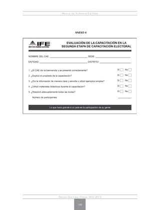 Manual del Supervisor Electoral




             ANEXO 4




Proceso Electoral Federal 2011-2012

               108
 