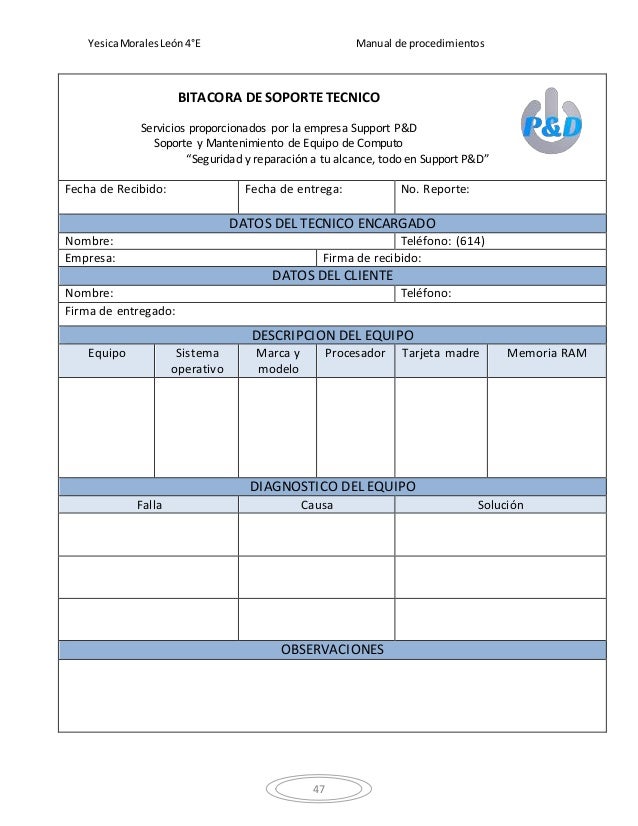 Manual de mantenimiento