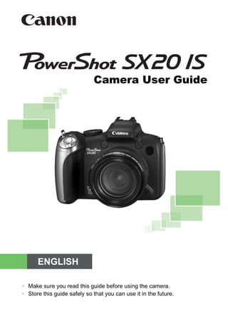 Camera User Guide




                                PY
                    C         O
      ENGLISH

• Make sure you read this guide before using the camera.
• Store this guide safely so that you can use it in the future.
 