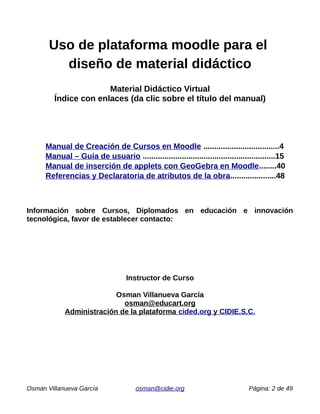 Uso de plataforma moodle para el diseño de material didáctico | PDF